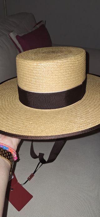 Sombrero Panamá beige y marrón