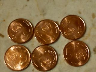 6x 5 centesimi Italia 2024
