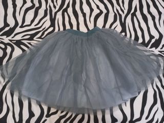 Falda tutú ballet gris azulada