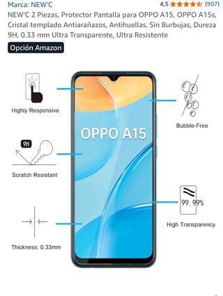 2 Protezioni schermo OPPO A15 NEW'C