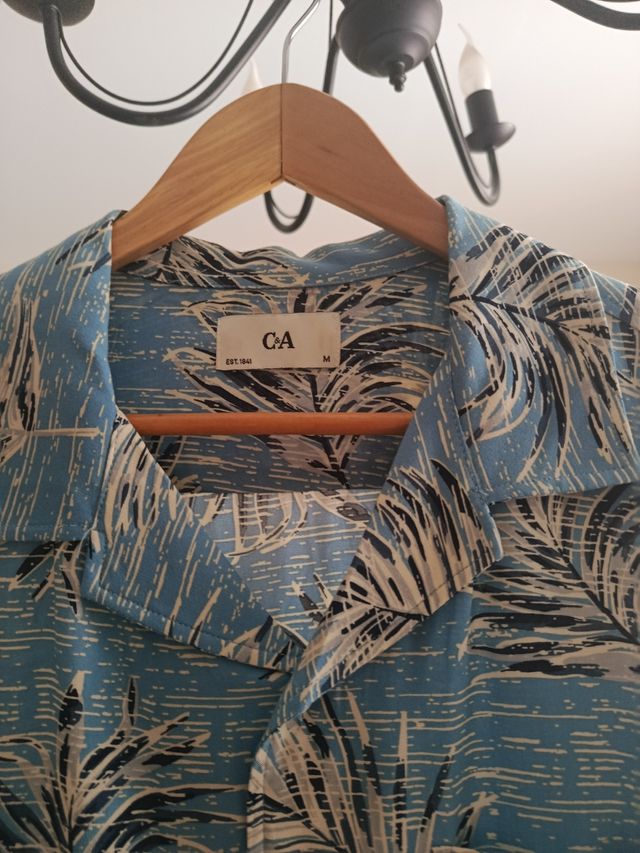 Camisa CA azul estampada M