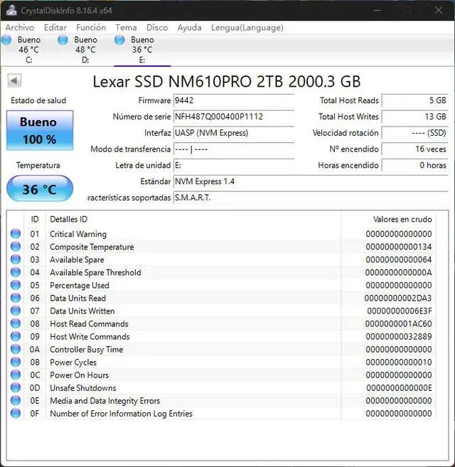 Lexar NM610PRO 2TB SSD, SSD Interno M.2 000400 afbeelding 2