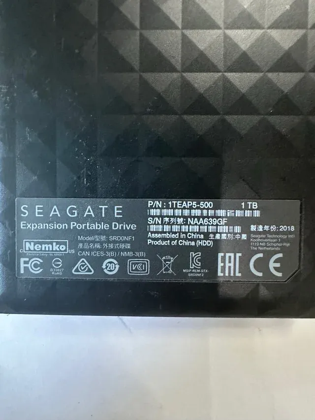 Seagate Expansion 1TB 2.5" USB 3.0 Negro#1KNAKK