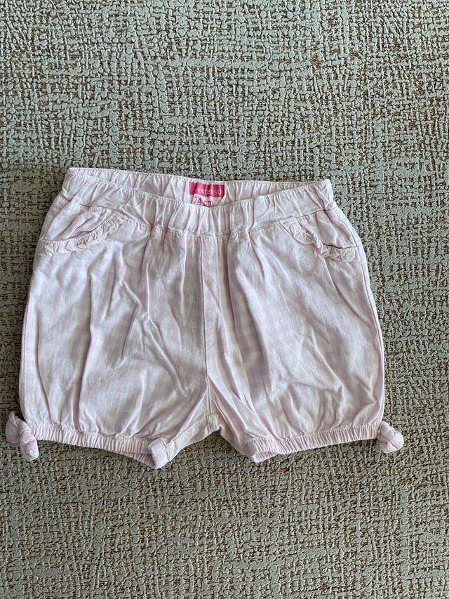 Shorts Extenso bebé 74cm rosa