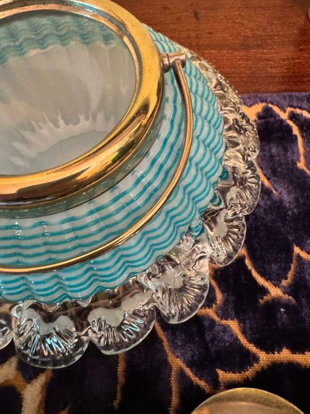 Zuccheriera Murano anni '50 con tre lavorazioni: