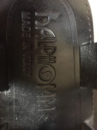 Sandali Chanclas pelle nera-arancio