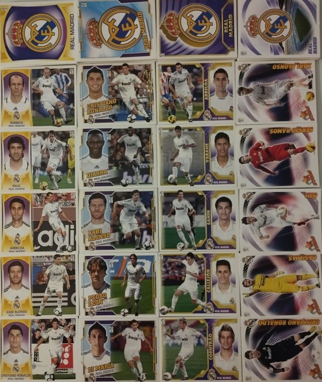 Lote de cromos del Real Madrid.
