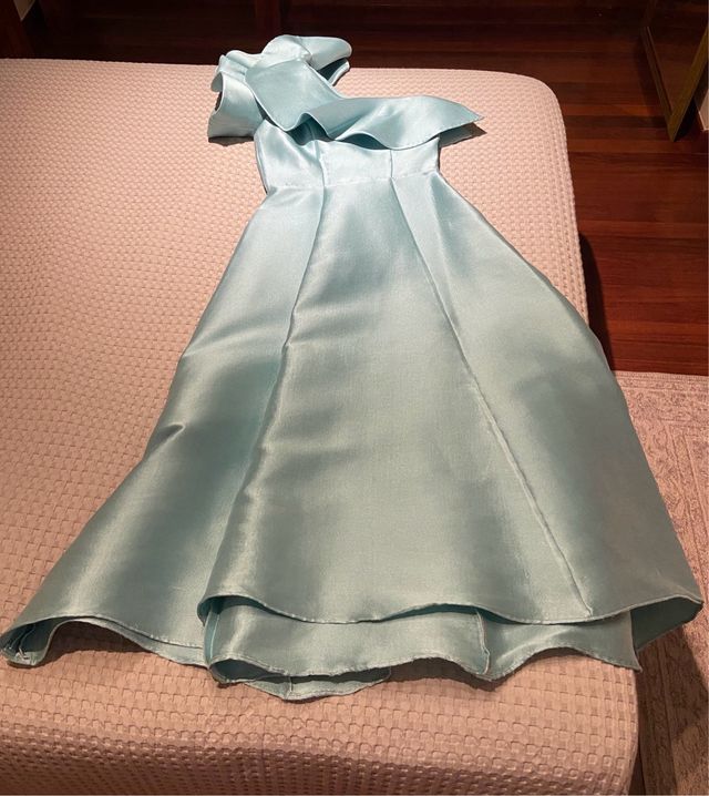 Vestido fiesta Esther Noriega - Teal usado una vez
