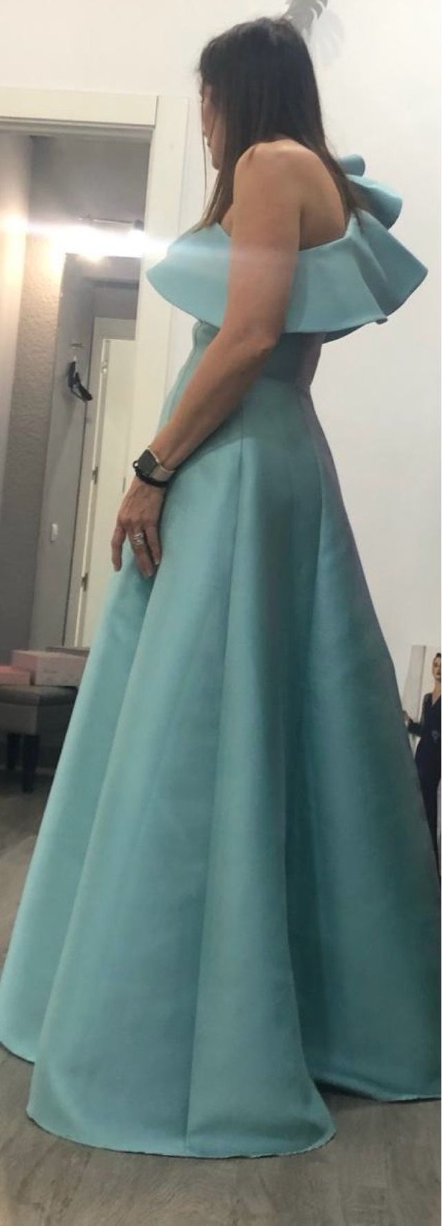 Vestido fiesta Esther Noriega - Teal usado una vez