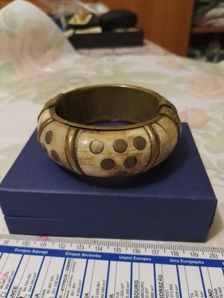 Bracciale vintage osso-ottone