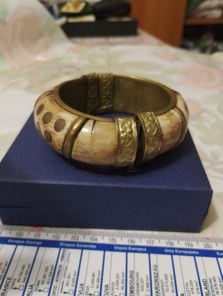 Bracciale vintage osso-ottone
