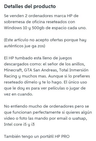 PC desktop HP in vendita