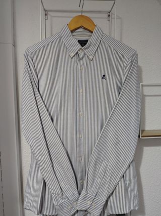 Camisa Scalpers Oxford rayas azul-blanca