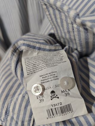 Camisa Scalpers Oxford rayas azul-blanca