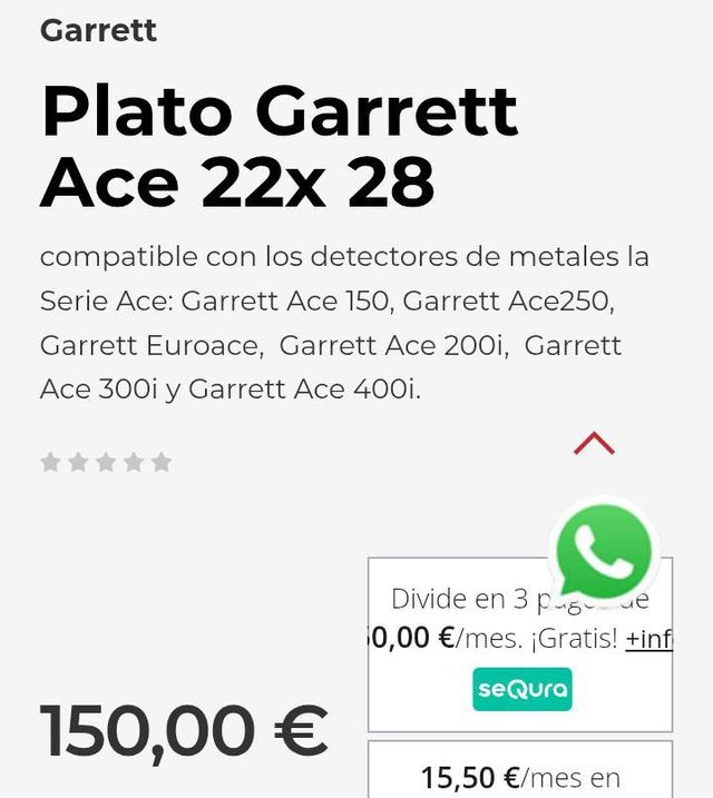 Plato detector Garrett ACE DD