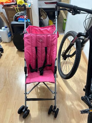 Silla paseo plegable rosa