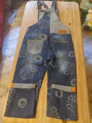 Mono vaquero niña azul T/11-12