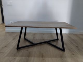 Mesa centro madera-metal 110x45x60cm