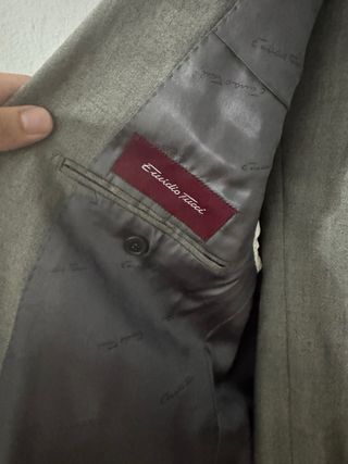 Traje Emilio Tucci gris talla 48