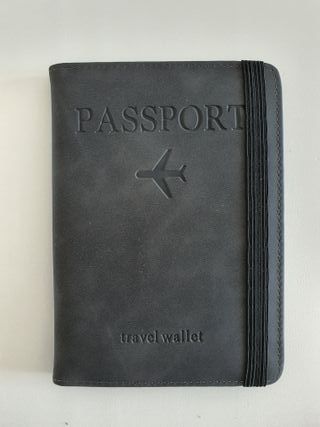 Cartera viaje para pasaporte documentación [Negro]