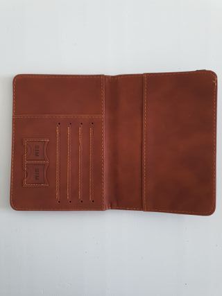 Cartera viaje pasaporte documentación [Marrón]
