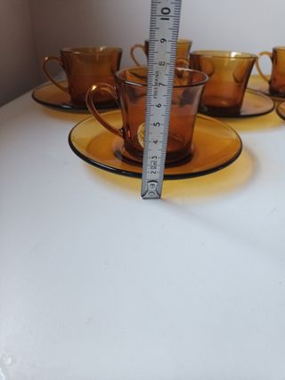 Gioco 6 Tazze da Caffè Duralex Marrone Mai Usate
