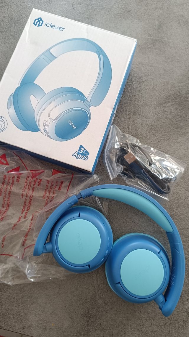 Cuffie Bluetooth iClever Bambini - Azzurre