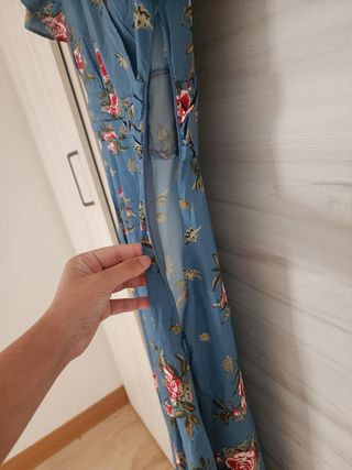 Vestido floral azul mujer