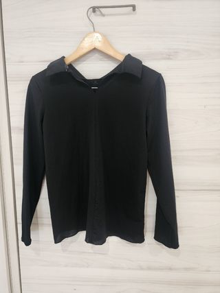 Blusa negra Zara mujer