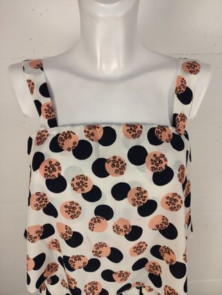 Abito Pantalone estiva a pois rosa e bianca