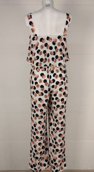 Abito Pantalone estiva a pois rosa e bianca