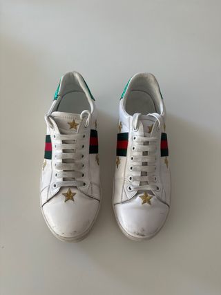 Zapatillas Gucci - Blancas y Verdes