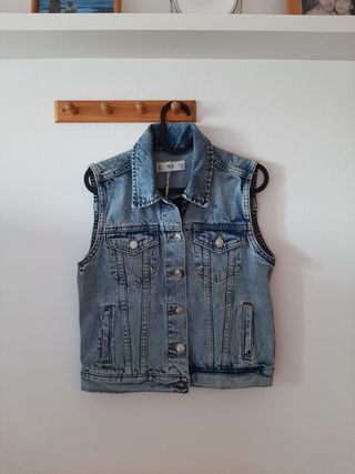 Chaleco vaquero MANGO - Azul - Nuevo