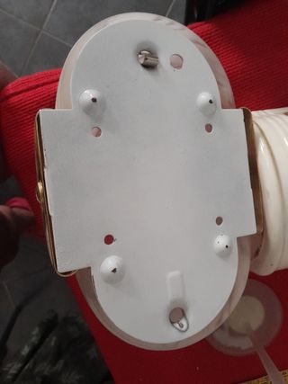 Plafoniera vintage vetro bianco e oro