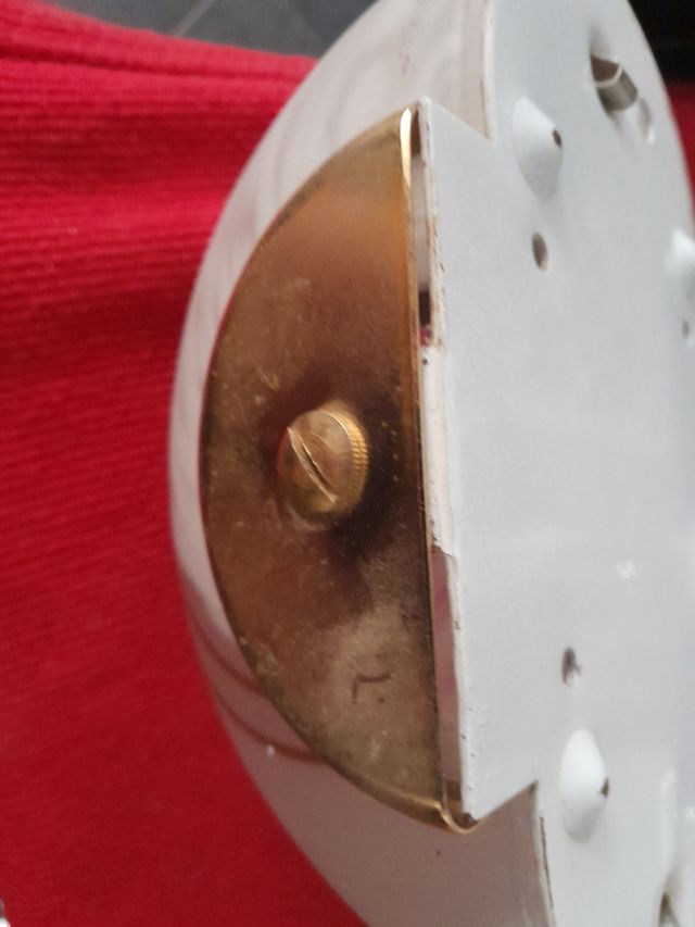 Plafoniera vintage vetro bianco e oro