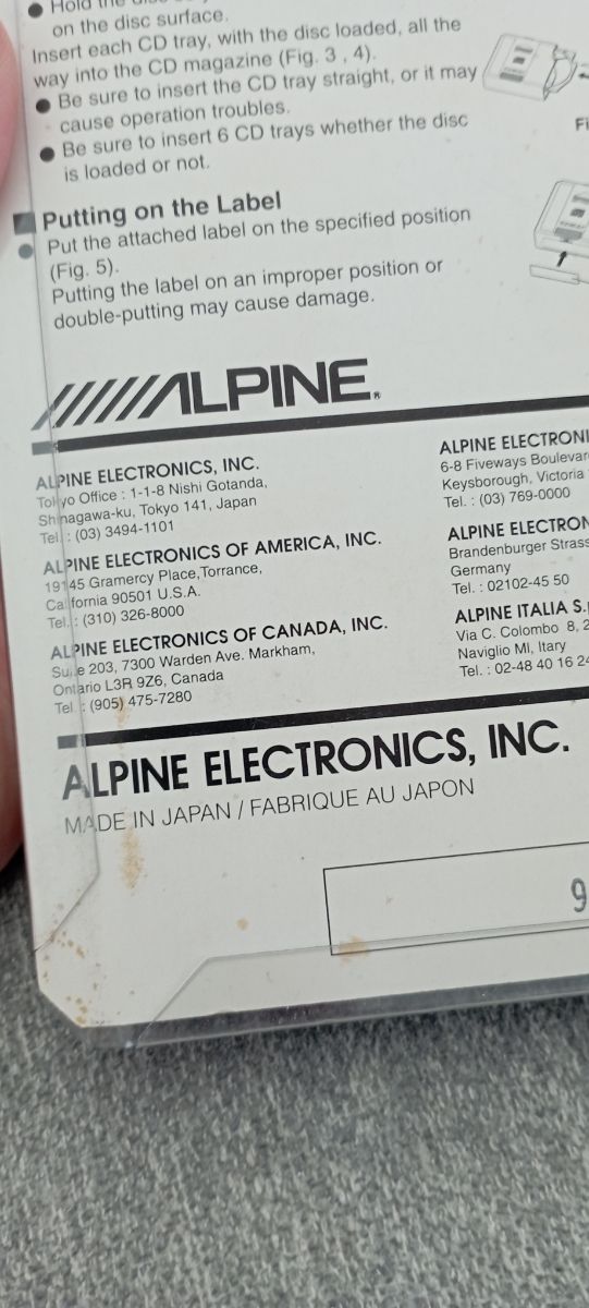 Alpine KAE-116C - Cambiador 6 CDs