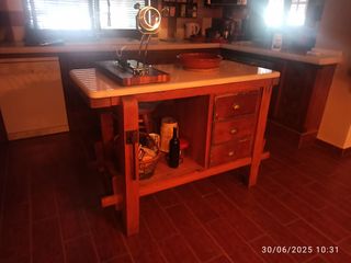 Isla cocina vintage: mueble carpintero