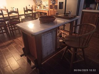 Isla cocina vintage: mueble carpintero