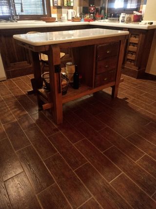 Isla cocina vintage: mueble carpintero