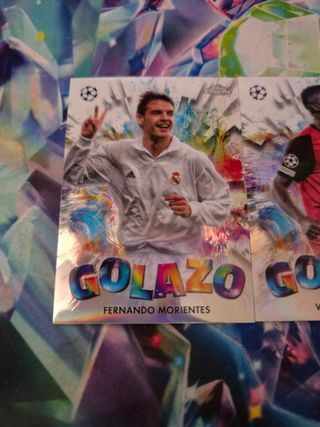 2 Cromos Golazo Morientes & Boniface