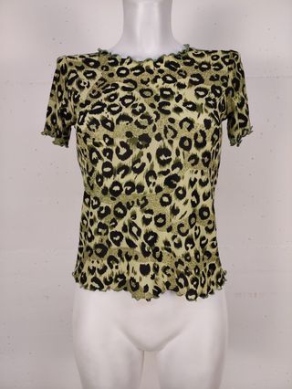 Top Leopardo Verde - Donna