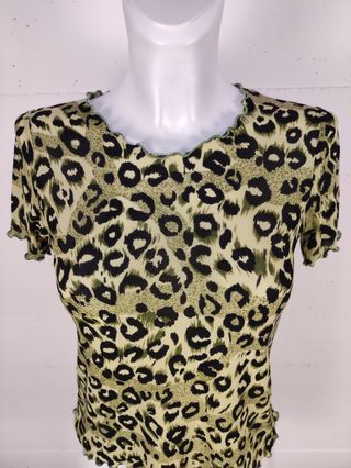 Top Leopardo Verde - Donna