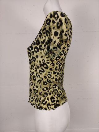 Top Leopardo Verde - Donna