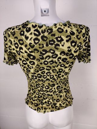 Top Leopardo Verde - Donna