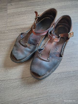 Sandalias Piel Marrón Talla 43