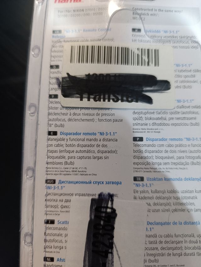 Disparador Hama NI-3-1.1 para Nikon