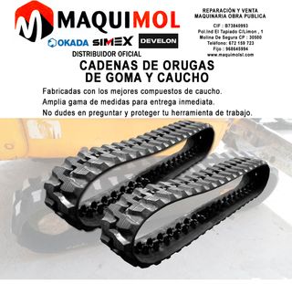 CADENAS DE ORUGAS DE GOMA Y CAUCHO