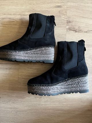 Botines negros plataforma