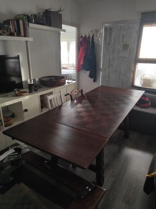 Mesa de madera maciza 150x90 extensible a 240cm