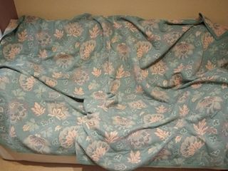 Manta reversible 1,75x2,50 - Beige/Verde/rosa.